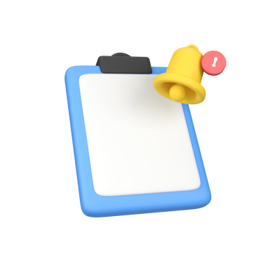 Pano ve zil izole edilmiş 3d resim çizimi