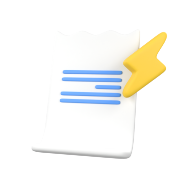 Ödeme Enerji Faturası Kağıdı 3d görüntüleme simgesi izole