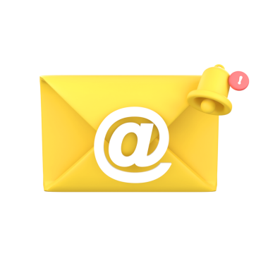 Çan bildirim sohbetli e-posta izole edilmiş 3d canlandırma simgesi çizimi