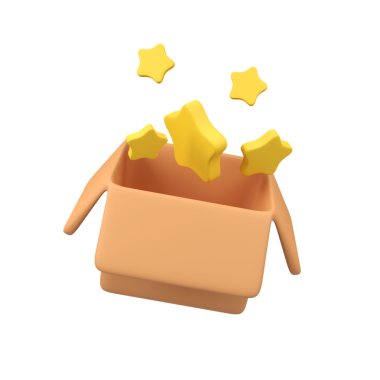 Yıldız reytingli kutucuk izole edilmiş 3d canlandırma simgesi illüstrasyonu