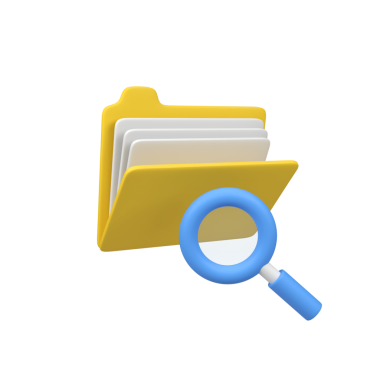 Dizin araması izole edilmiş 3d canlandırma simgesi çizimi