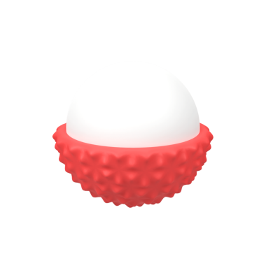 Lychee izole edilmiş 3d resim çizimi