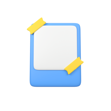 Polaroid çerçeve izole edilmiş 3d oluşturma simgesi çizimi