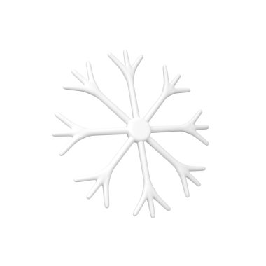 Kar Tanesi izole edilmiş 3d render simgesi çizimi