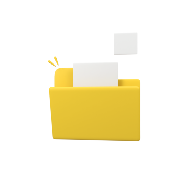 Dizin ve dosyalar izole edilmiş 3d canlandırma simgesi illüstrasyonu