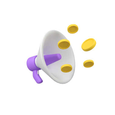 Megafon ve Bozukluklar izole edilmiş 3d resim çizimi