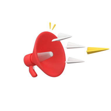 Uçan Kâğıt Düzlemleri ile megafon izole edilmiş 3D render resimleme