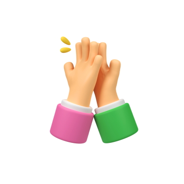 El çırpma elle izole edilmiş 3d canlandırma simgesi çizimi