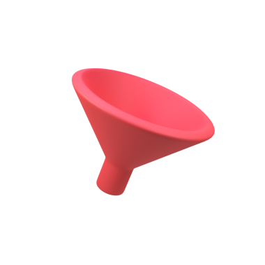 Huni izole edilmiş 3d canlandırma simgesi çizimi