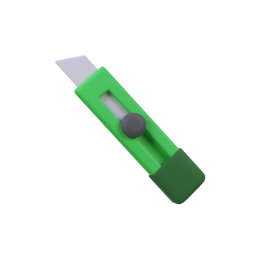 Kağıt kesicisi 3d görüntüleme simgesini izole etti