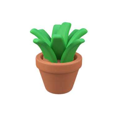 Ot bitkisi izole edilmiş 3d render simgesi çizimi