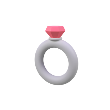 Halka izole edilmiş 3d resim çizimi