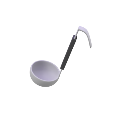 Çorba kepçesi izole edilmiş 3d resim çizimi