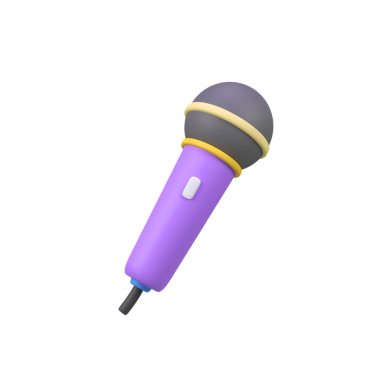 Sahne Mikrofonu izole edilmiş 3d canlandırma simgesi çizimi