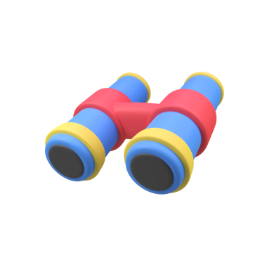 Dürbün izole edilmiş 3d resim çizimi