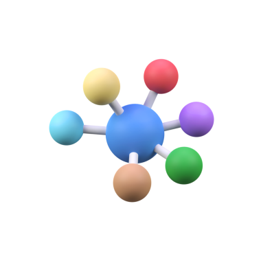 Molekül izole edilmiş 3d canlandırma simgesi çizimi