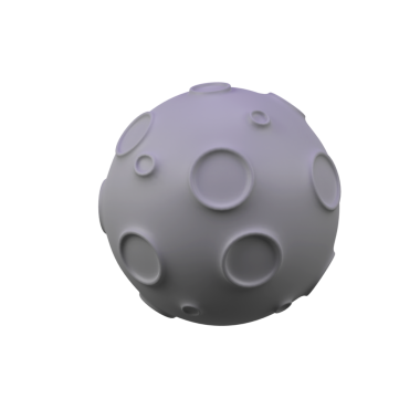 Ay izole edilmiş 3d canlandırma simgesi illüstrasyonu