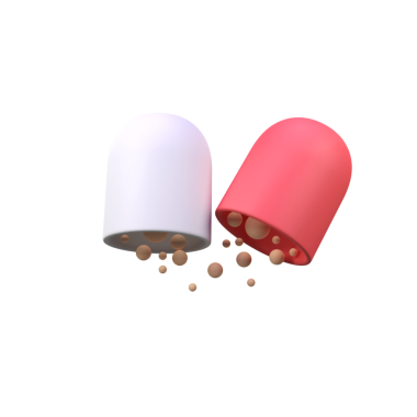 Kapsülü aç 3d izole edilmiş canlandırma simgesi çizimi