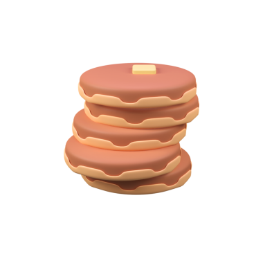 Gözleme yiyeceği izole edilmiş 3D resim çizimi