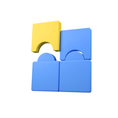 Bulmaca izole edilmiş 3d canlandırma simgesi çizimi