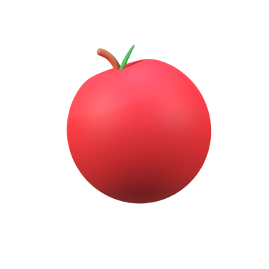 Kırmızı elma 3d izole edilmiş resim çizimi