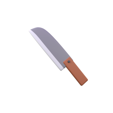 Mutfak Pişirme Bıçağı 3 boyutlu resim çizimi