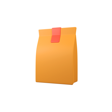 Gıda Paketi Atıştırmalıkları 3 boyutlu resimleme izole edildi