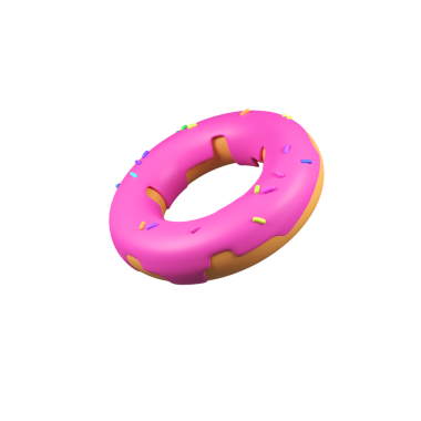 Donut 3d görüntüleme simgesini izole etti