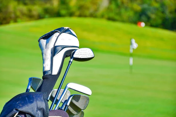 Golf Bag Golf Bag Sommardag — Stockfoto