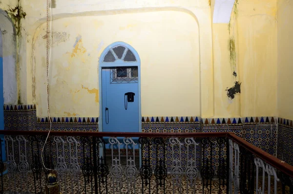 Old Moroccan house. Arabic traditional house in the Moroccan city of Chefchaouen