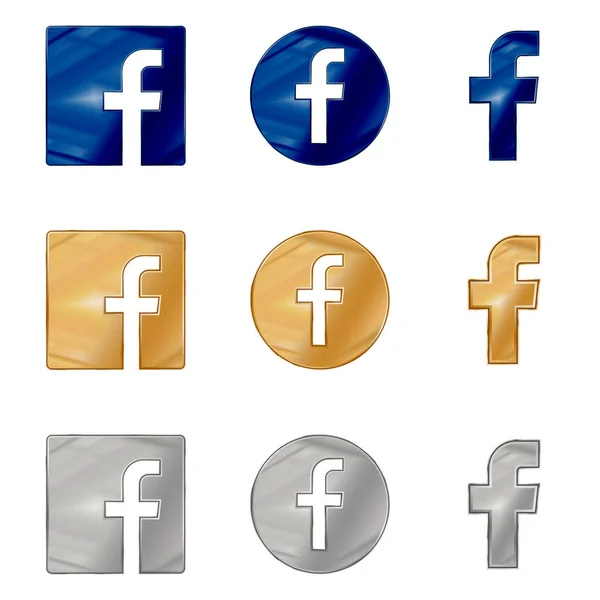 Mektup f simgesi. Sosyal medya simge. Facebook simgesi.
