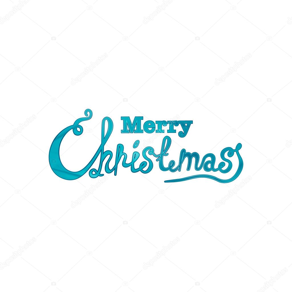 Merry Christmas vector text Calligraphic Lettering design