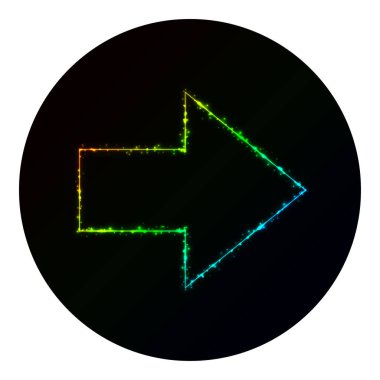  Web simgesi siluet siyah arka plan üzerine ışıkların. Neon vektör simgesi