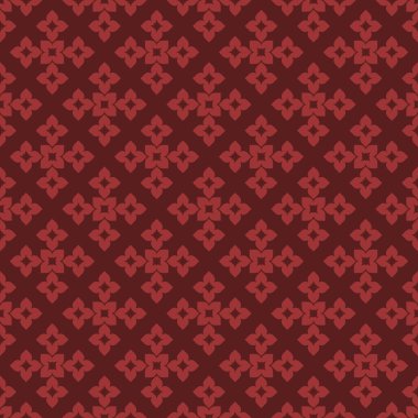 Pembe soyut geometrik seamless modeli koyu kırmızı zemin üzerine