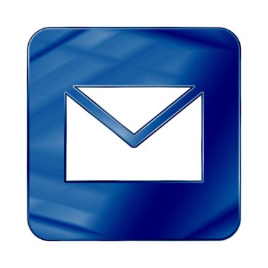 Posta mavi düğme web simge vektör çizim