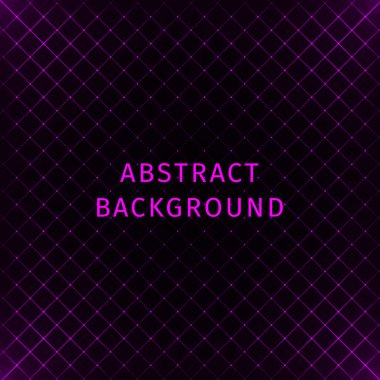 Eflatun soyut geometrik şekil koyu arka plan üzerinde ışıklar.