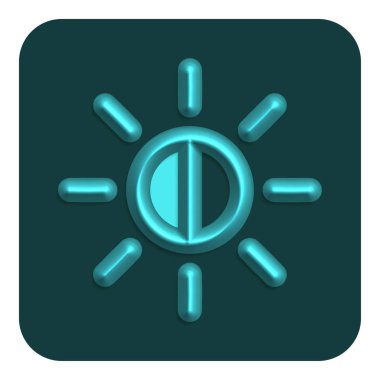 Camgöbeği satırı Neon parlaklık Web simgesi, vektör çizim tasarım sembolü