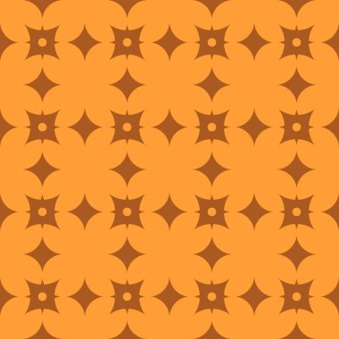 Turuncu soyut geometrik seamless modeli koyu turuncu zemin üzerine