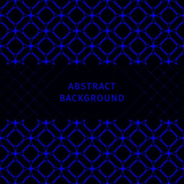 Blaulicht Abstrakte Geometrische Form Auf Dunklem Hintergrund — Stockvektor