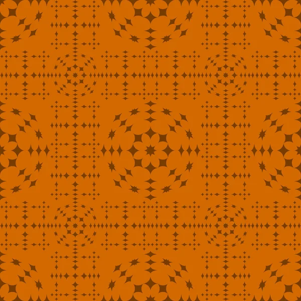 Oranje Abstracte Geometrische Naadloze Patroon Donkere Oranje Achtergrond — Stockvector