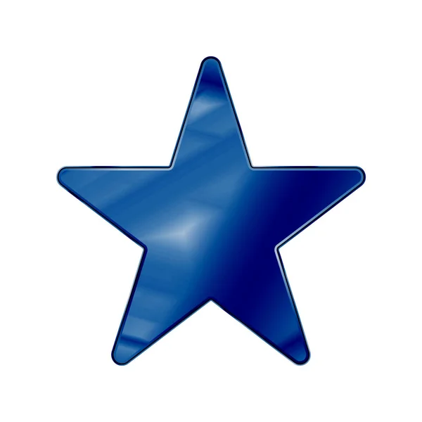 Vector Illustration Blue Star Web Icon — Stock Vector