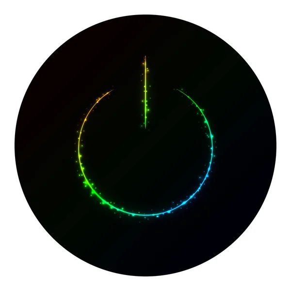 Silueta Web Icon Lumini Fundal Negru Pictograma Vectorială Neon — Vector de stoc