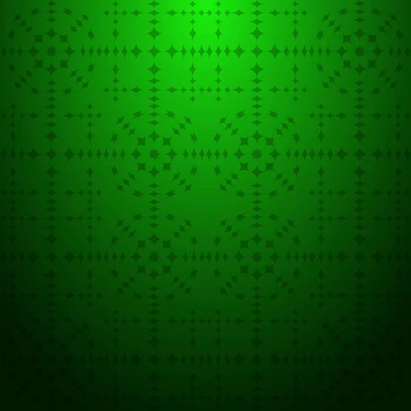 绿色抽象背景 带条纹纹理的几何无缝图案与黑暗的底部渐变 — 图库矢量图片