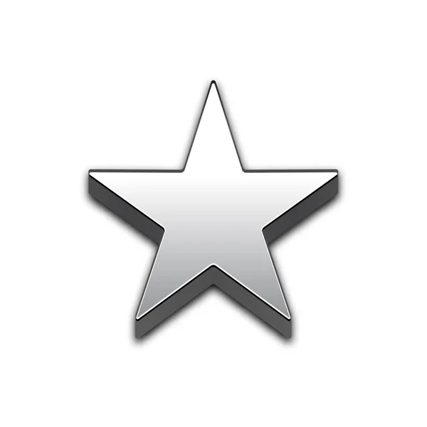 Ilustración Vectorial Estrella Plata Icono Web Aislado — Vector de stock