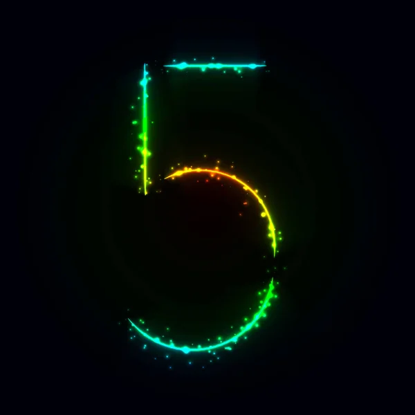 Number symbol of lights — Stock Vector