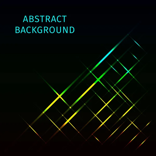 Verlaufslichter Abstrakte Geometrische Form Auf Dunklem Hintergrund — Stockvektor