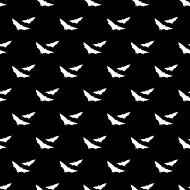 Cadılar Bayramı seamless modeli. Cadılar Bayramı partisi poster için tasarım öğeleri. Yarasa desen basit stil vektör çizim içinde sorunsuz