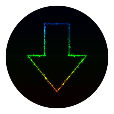  Web simgesi siluet siyah arka plan üzerine ışıkların. Neon vektör simgesi