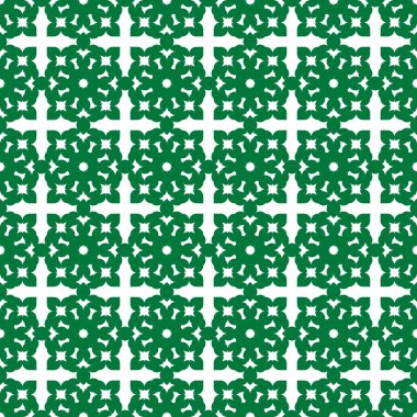 Yeşil soyut Dikişsiz dokulu geometrik desen beyaz arka plan üzerinde