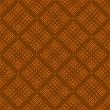 Turuncu soyut geometrik seamless modeli koyu turuncu zemin üzerine